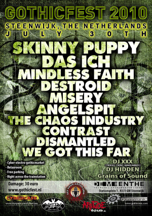 Flyer for Gothicfest at De Meenthe, Steenwijk